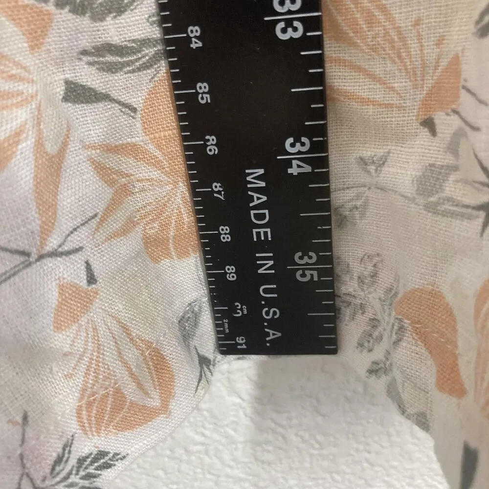 Sun Dress Linen Dress Joie Floral Large 100% Linen Sleeveless Tiered Summer